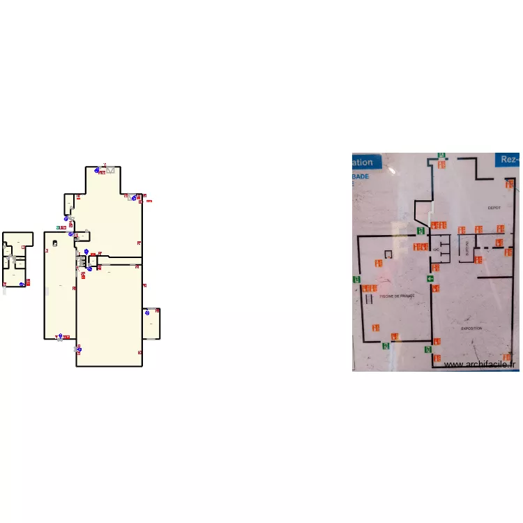 Maillard Beaucouz&eacute;. Plan de 19  et 1974 m²