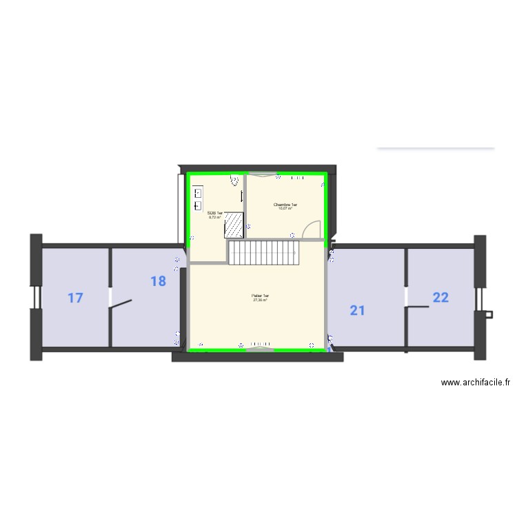 Colombes 1er. Plan de 3 pièces et 46 m2