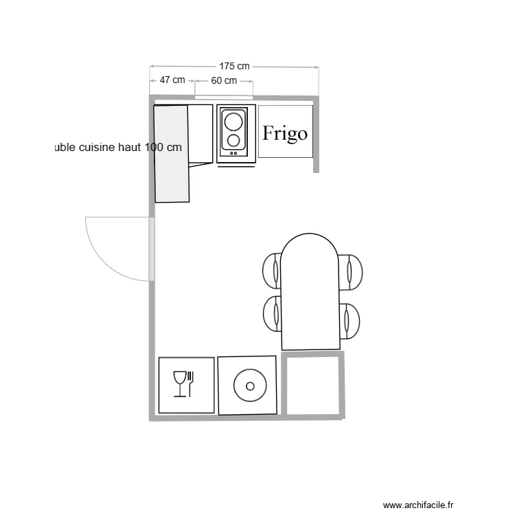 Amènagement petite cuisine. Plan de Amènagement petite cuisine. Plan de
