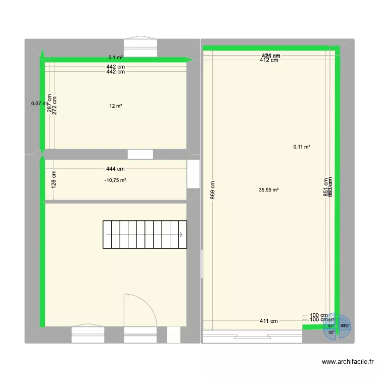 Maison 2 . Plan de 