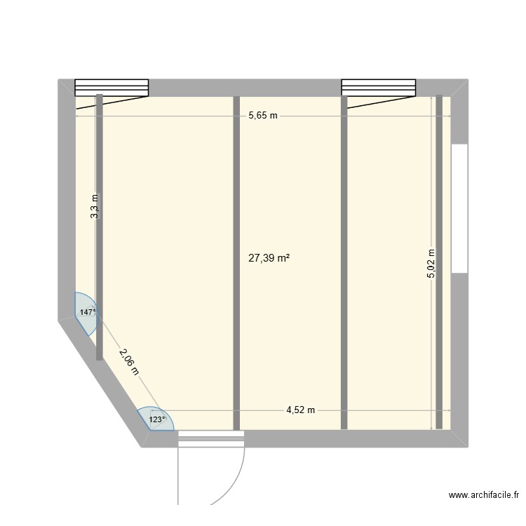 bureau bormettes 2. Plan de 1 pièce et 27 m2