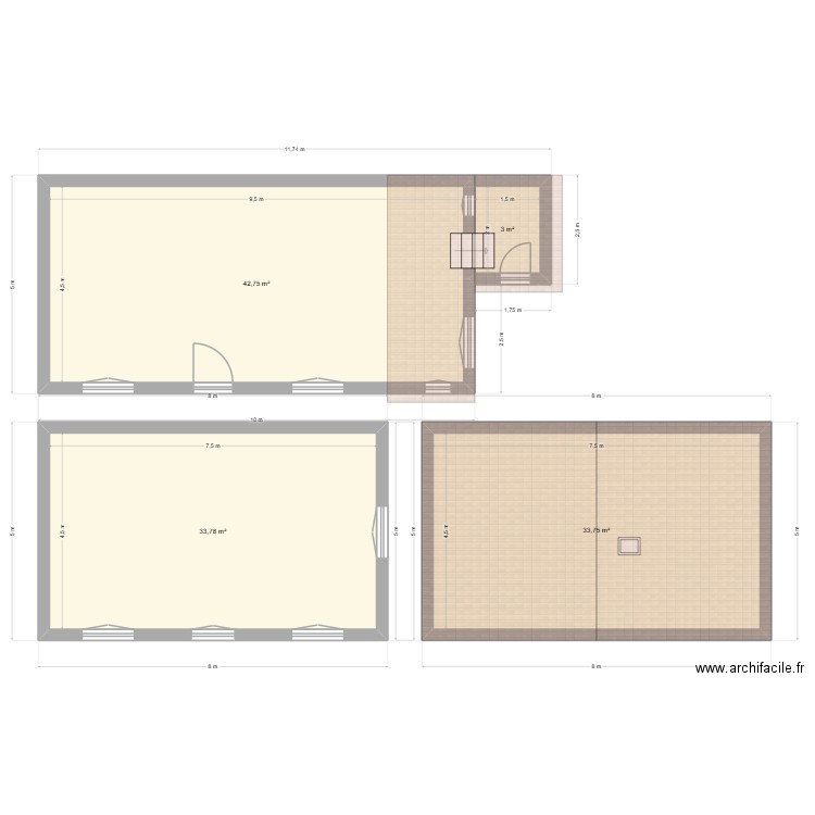 Fontenay. Plan de 4 pièces et 113 m2