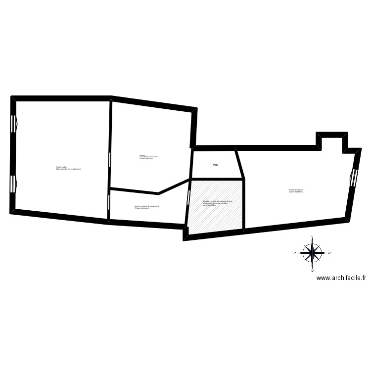 CATELLANI. Plan de 14 pièces et 398 m2