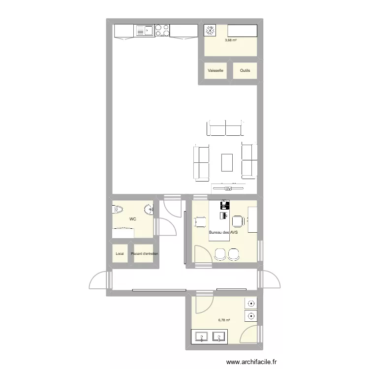 R&eacute;sidence. Plan de 