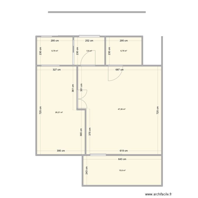 atelier bocdoc. Plan de 6 pièces et 108 m2