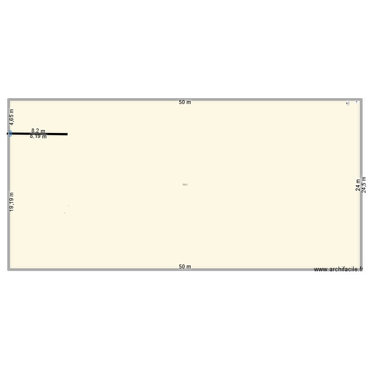 entrepots. Plan de 1 pièce et 1199 m2