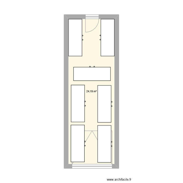 la verpillere. Plan de 1 pièce et 24 m2