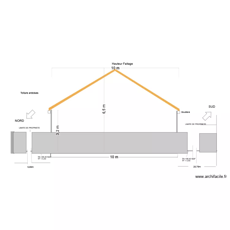 facade gauche Nicolas. Plan de 
