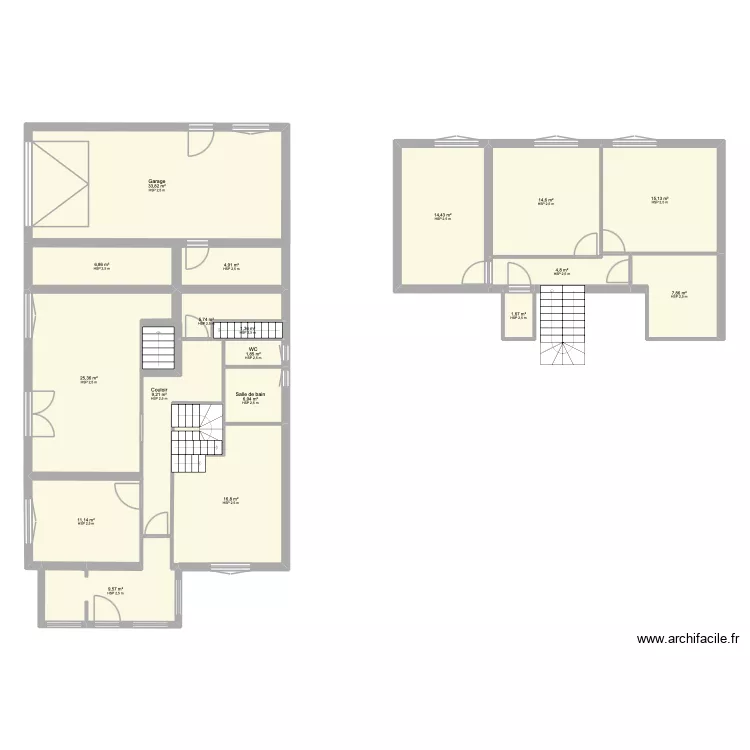 TREGUNC. Plan de 18  et 192 m²
