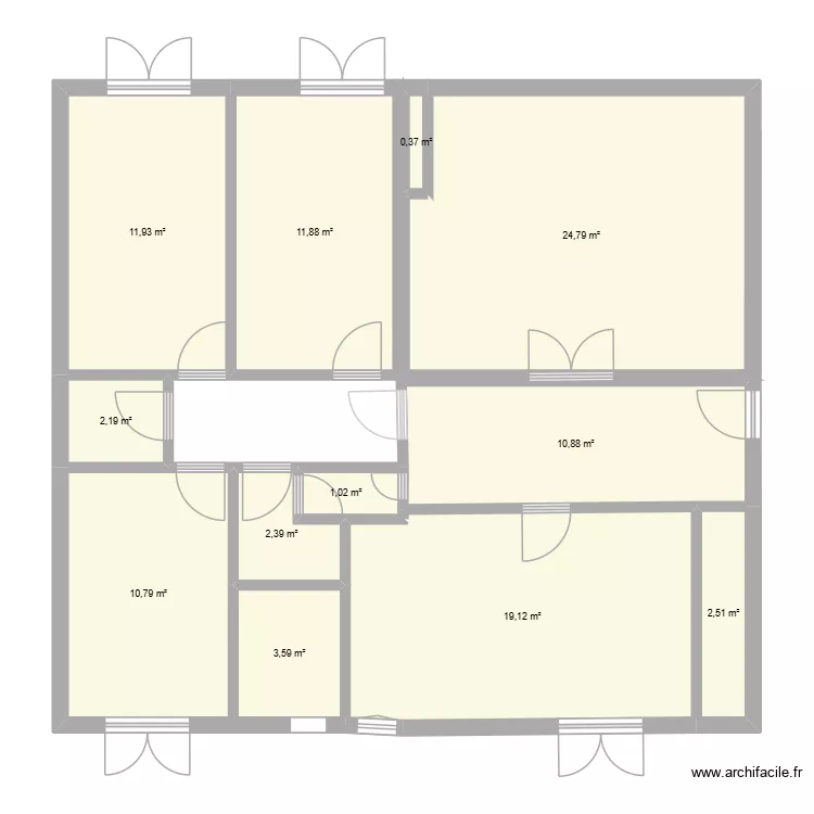 Maison am&eacute;nager. Plan de 12  et 101 m²