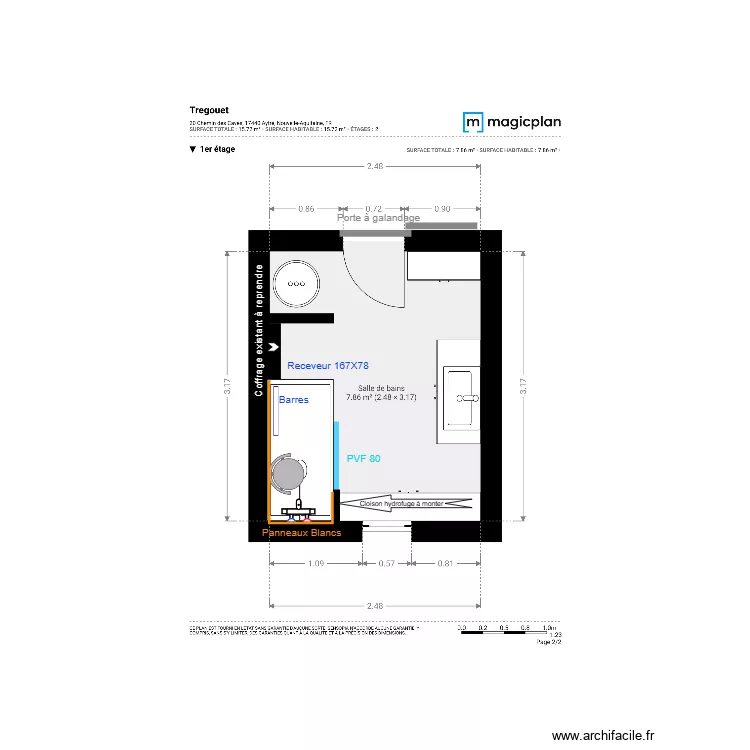 Plan Projet  Tr&eacute;gouet. Plan de 