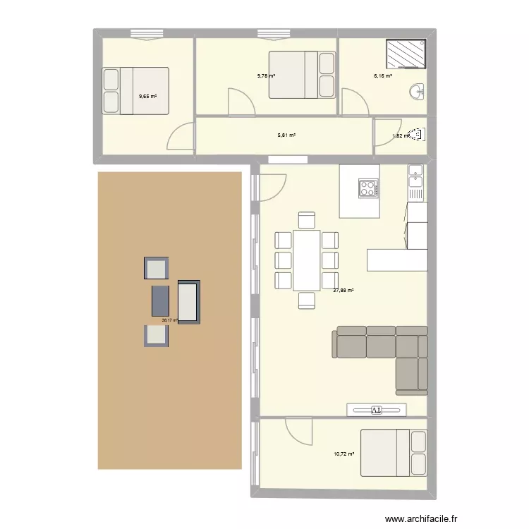 priscillia. Plan de 7 Pièces et 82 m² priscillia. Plan de 7 Pièces et 82 m²