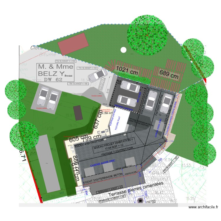 exterieur 03 24. Plan de 1 pièce et 39 m2