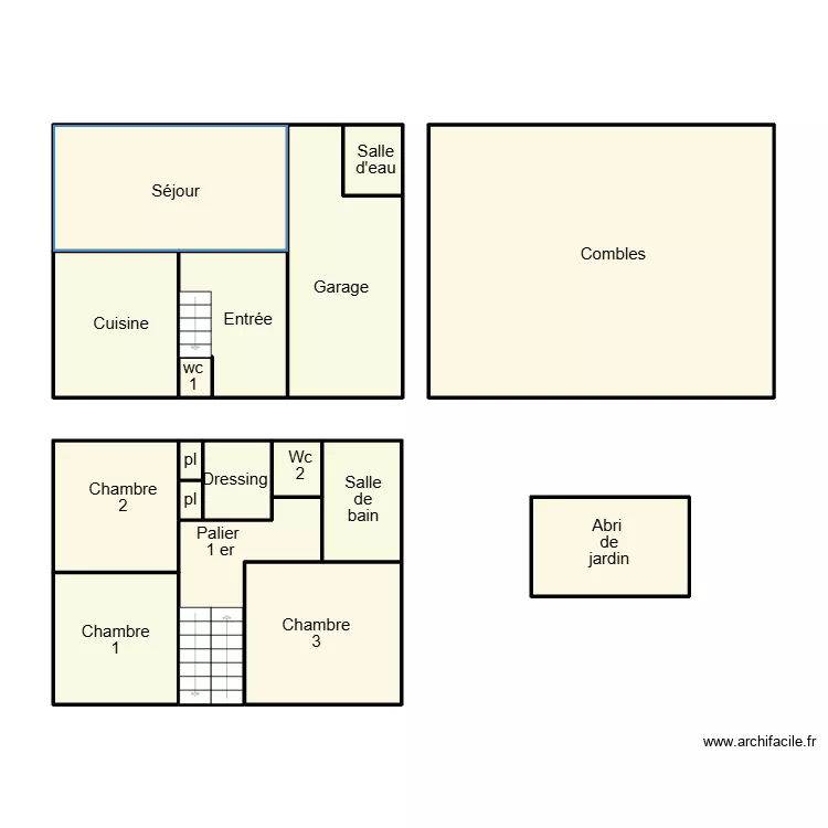 ERGUE GABERIC LESTER. Plan de 