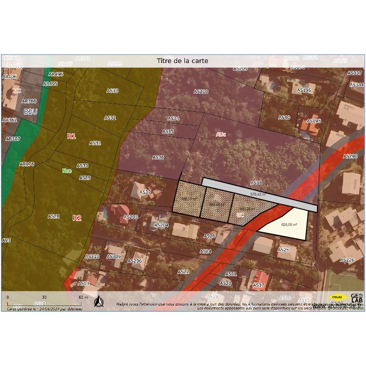 savigny lot. Plan de 5 pièces et 2941 m2