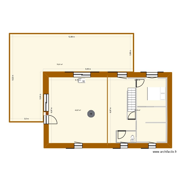 SALAN  2. Plan de 3 pièces et 157 m2