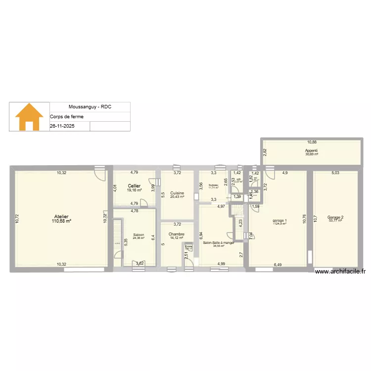 moussanguy 1. Plan de 18 pièces et 405 m² moussanguy 1. Plan de 18 pièces et 405 m²