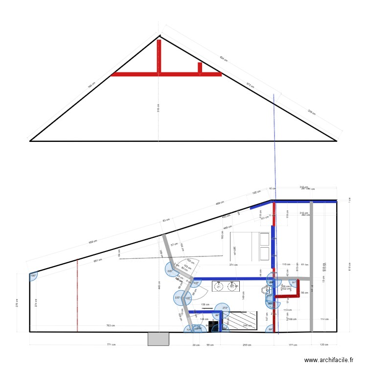 BRERY29112023. Plan de 2 pièces et 37 m2