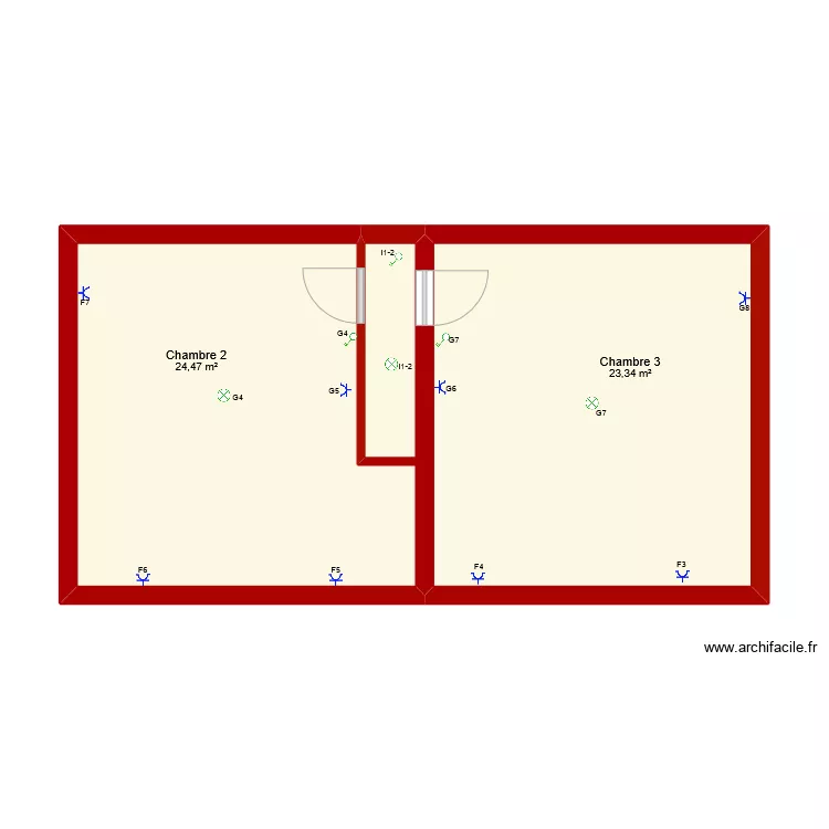 Dampremy Appartemetn comble. Plan de Dampremy Appartemetn comble. Plan de