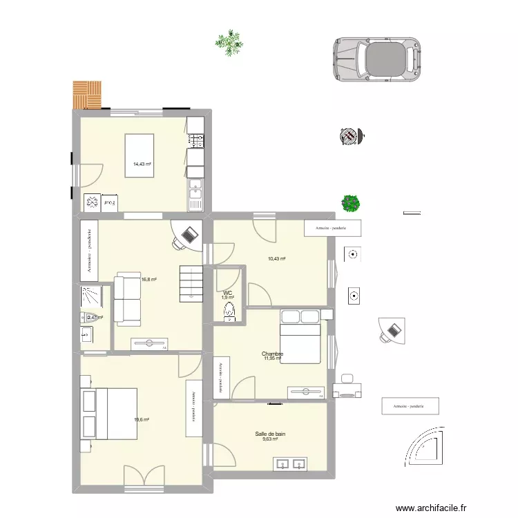 AGRAND ROQUEBRUNE 7/10/2026. Plan de 8 Pièces et 87 m²