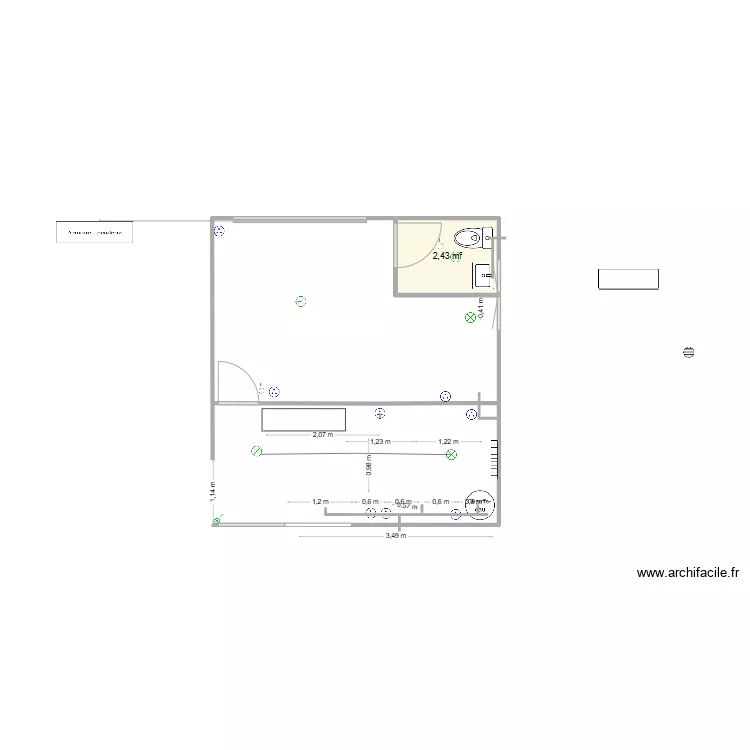 2024 09 Cuisine Garage WC2 Plomberie. Plan de 