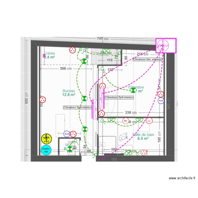 APPARTEMENT COMBLES 1/2. Plan de 0 pièce et 0 m2