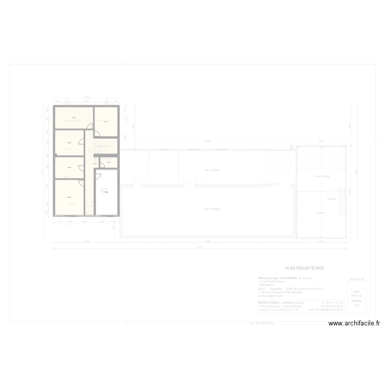 Aménagement bureau R+1 FINAL. Plan de 8 pièces et 167 m2