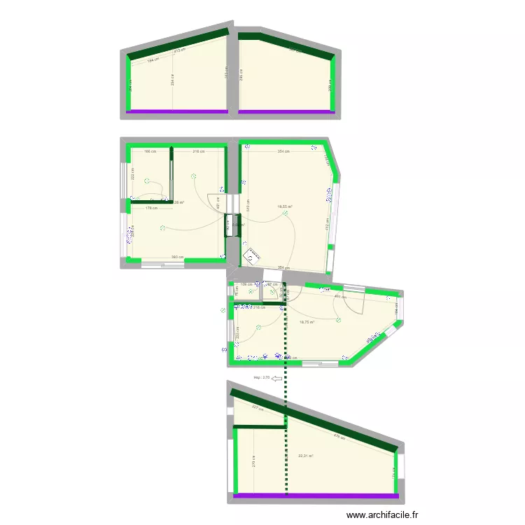 Barcelone T2 Apr&egrave;s - Electricit&eacute;. Plan de 