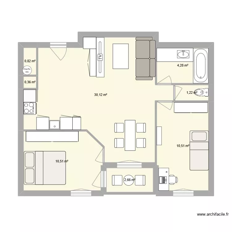 soulac2. Plan de 8 Pièces et 60 m² soulac2. Plan de 8 Pièces et 60 m²