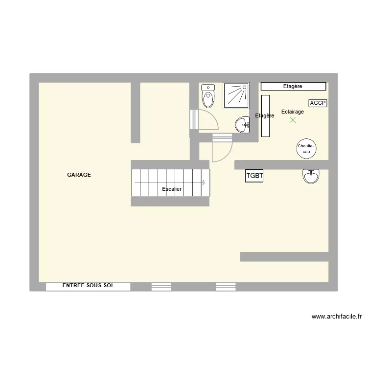 tulle. Plan de 1  et 47 m²