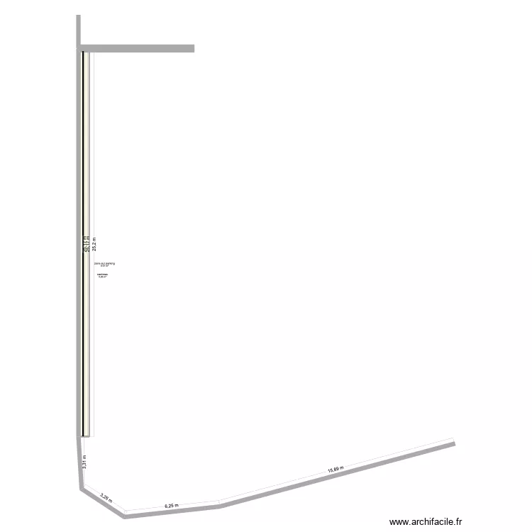 Eden Roc zone caniveau suite. Plan de 2  et 15 m²
