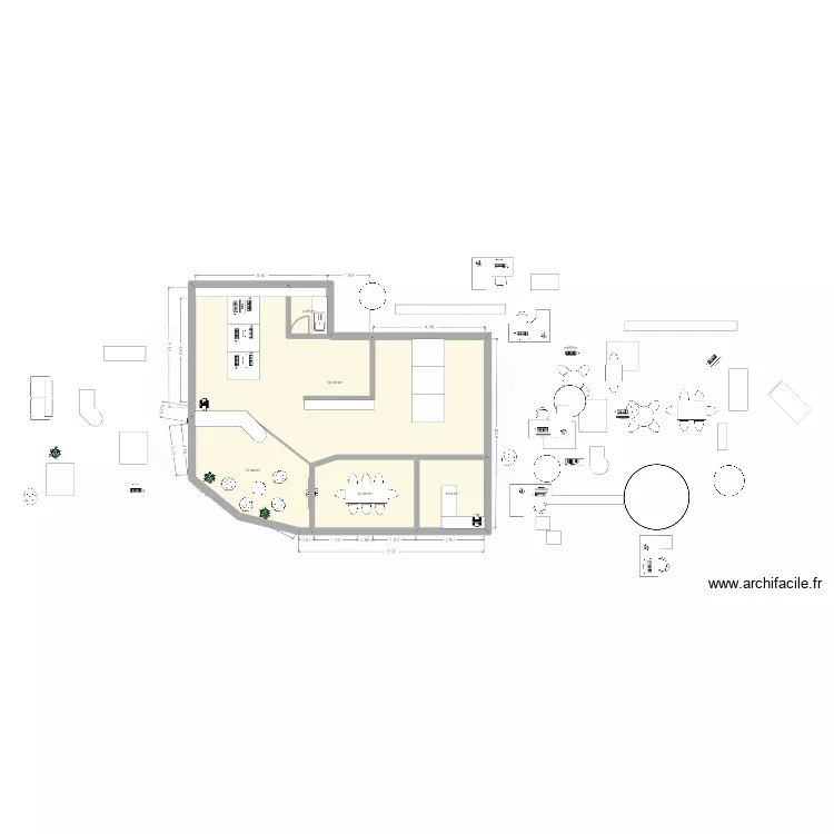 local fouet 7. Plan de 5  et 109 m²