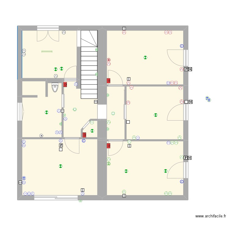 PLAN elec. Plan de 10 pièces et 73 m2
