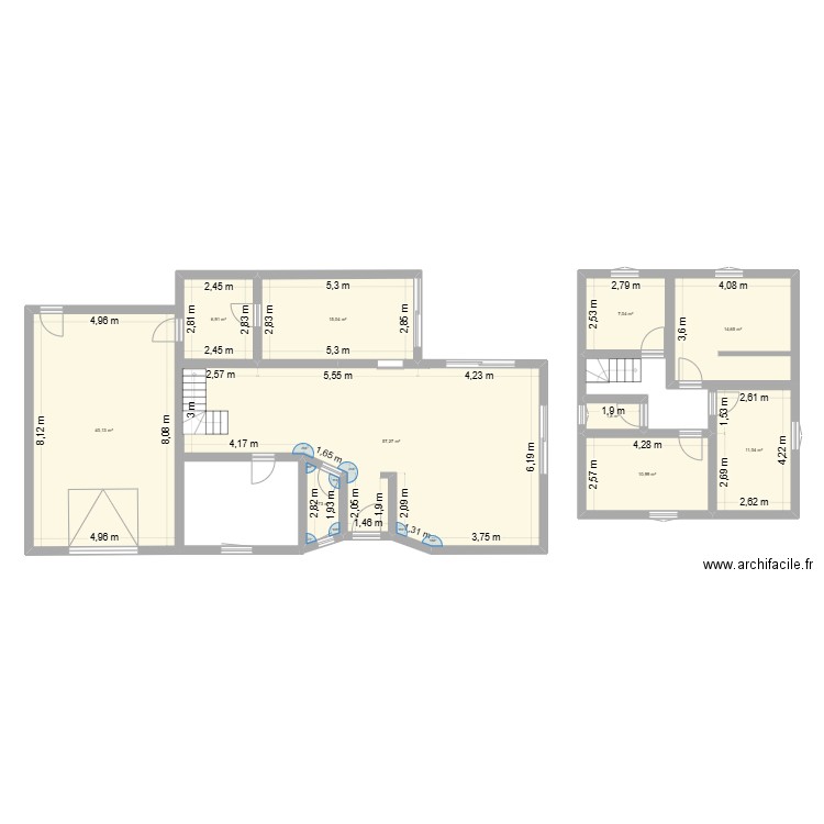 future maison. Plan de 10 pièces et 168 m2