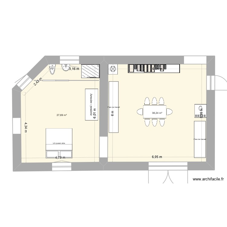 piece jean Mi. Plan de 0 pièce et 0 m2