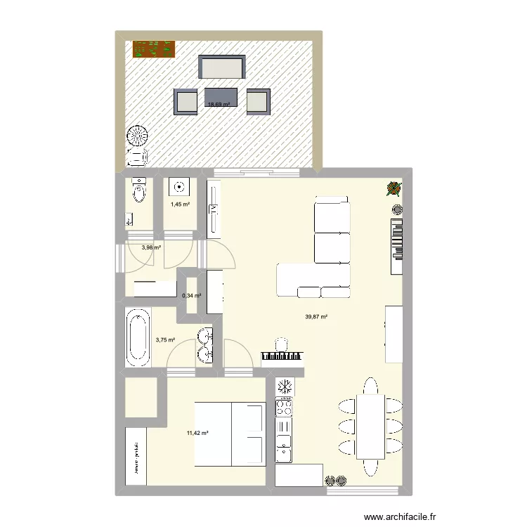 Penthouse. Plan de 