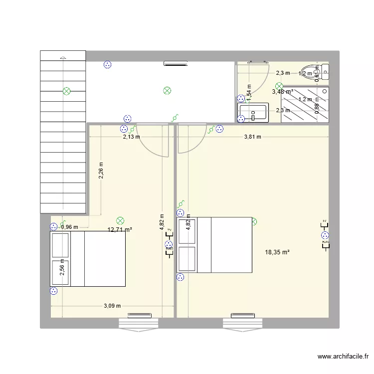 chambre. Plan de 