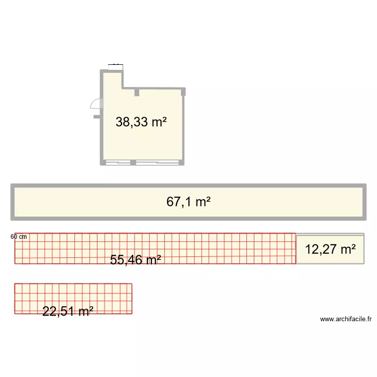 Studio devlop&eacute;. Plan de 