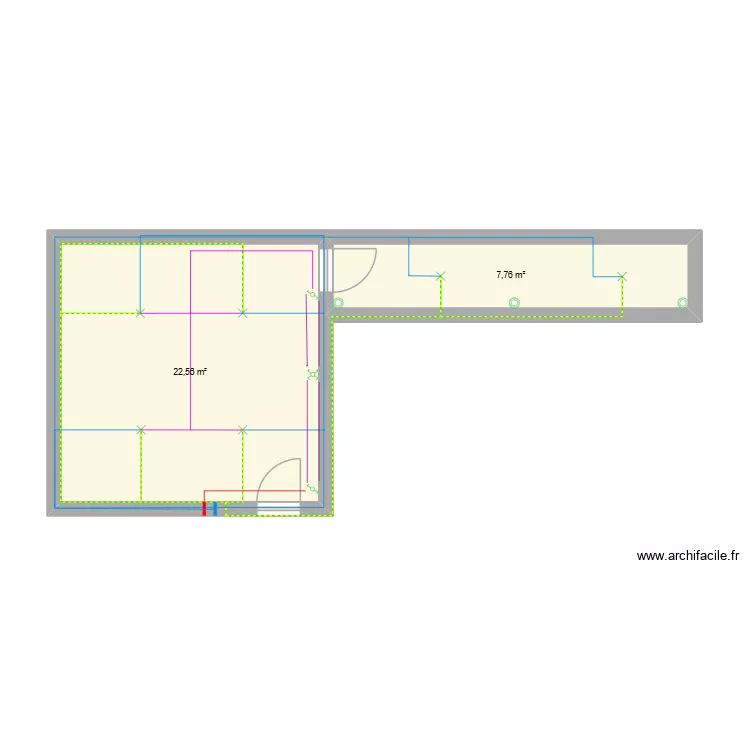 plan. Plan de 2 Pièces et 30 m² plan. Plan de 2 Pièces et 30 m²