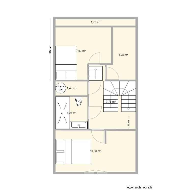Briand-2nd-option3. Plan de 7 pièces et 37 m2