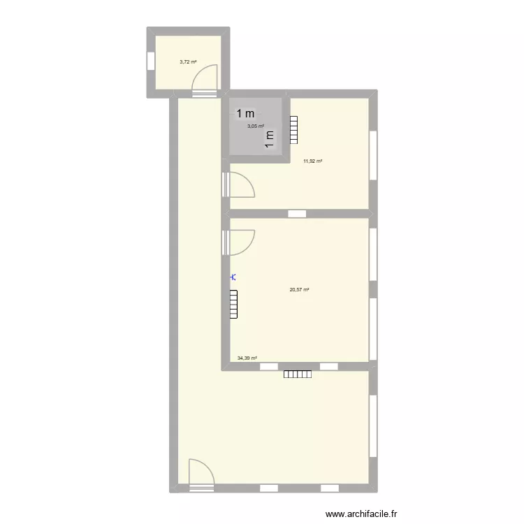 ELEC. Plan de 5 Pièces et 74 m²