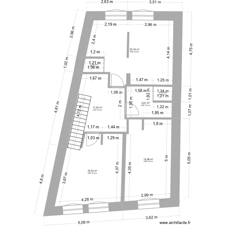 News RDC 26.07 CUISNE. Plan de 11  et 140 m²