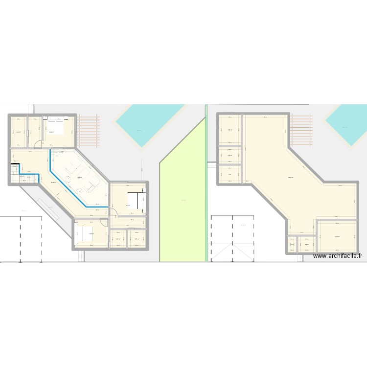 chez Issa V 2V5. Plan de 39 pièces et 1300 m2