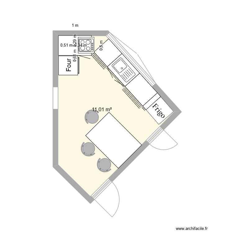 Am&eacute;nagement cuisine le molay littry. Plan de 0 pièce et 0 m2
