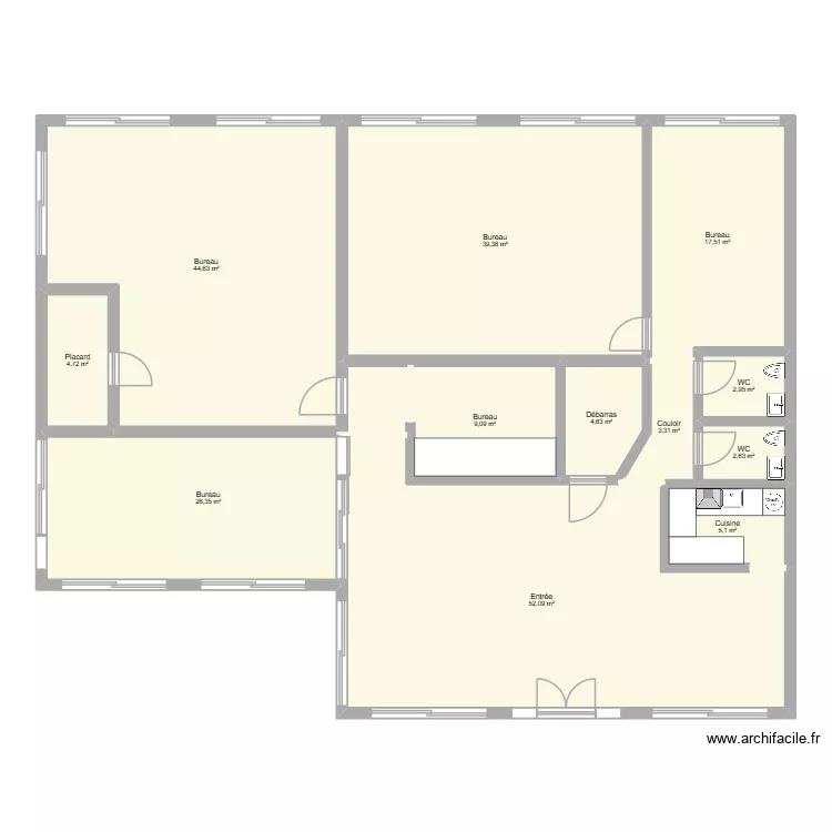 MI56. Plan de 12  et 212 m²