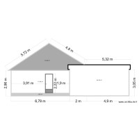 Plan facade Est garage 40m² en coupe