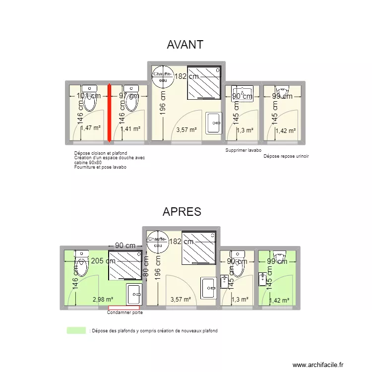 AYALA - Sanitaire. Plan de 