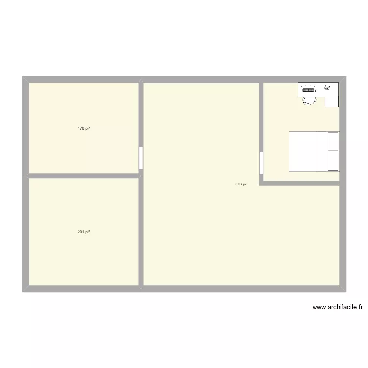 28x42 division. Plan de 3 et 97 m² 28x42 division. Plan de 3 et 97 m²
