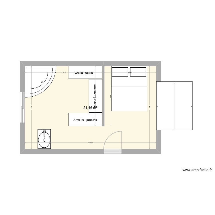 Suite parentale. Plan de 0 pièce et 0 m2