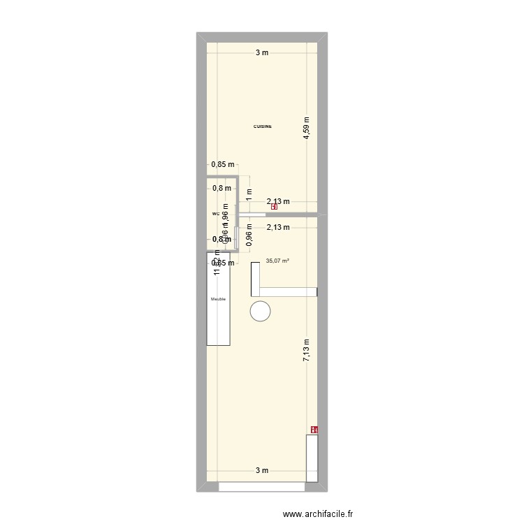 Plan de situation CIAPACAN. Plan de 1 pièce et 35 m2